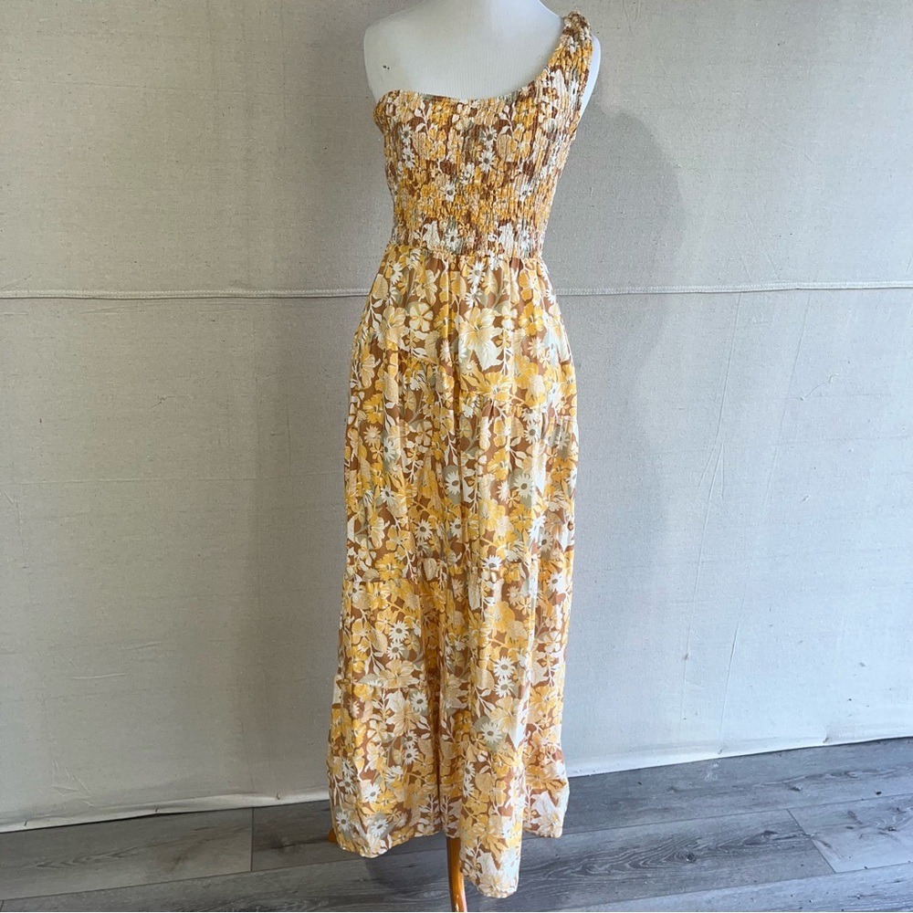 Charlie Holiday Pamela Maxi Dress anthro yellow floral - Picture 5 of 12